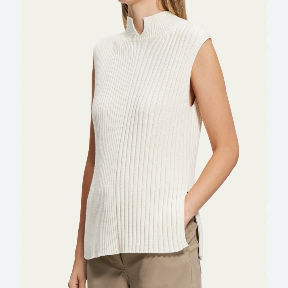 Theory Mixed Stitch Ribbed Turtleneck size S